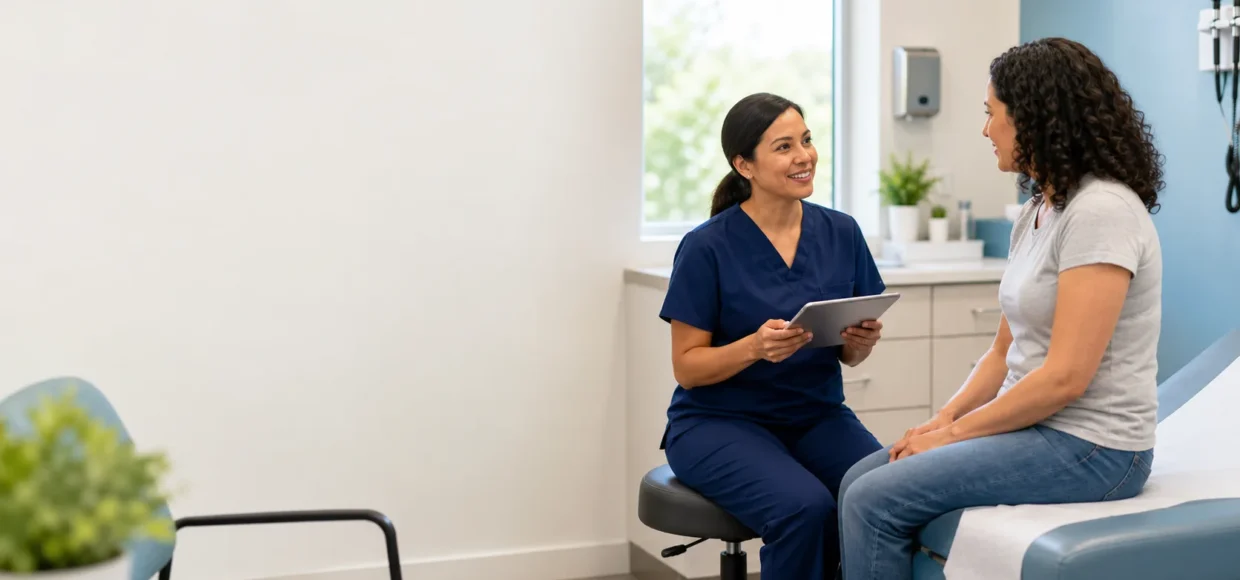 Patient checking in for a same-day care visit at All American Community Health Center