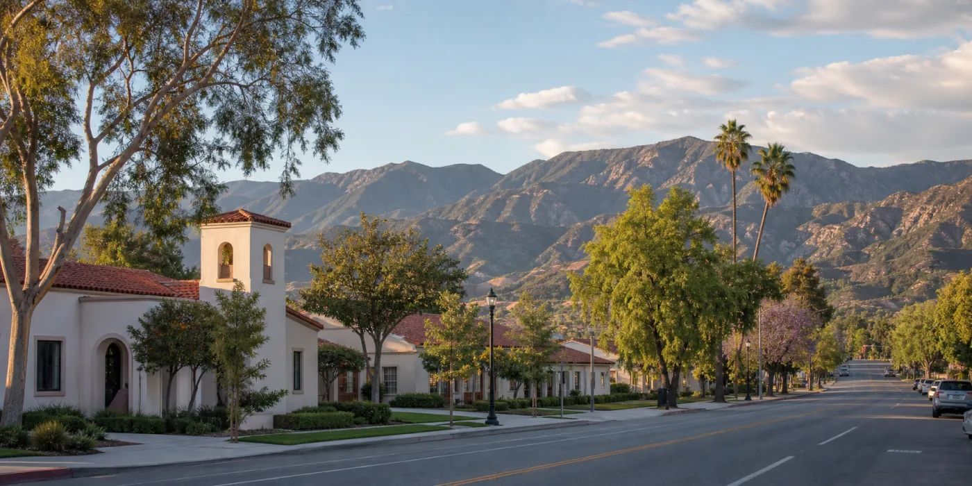 San Dimas foothill neighborhood near All American Community Health Center